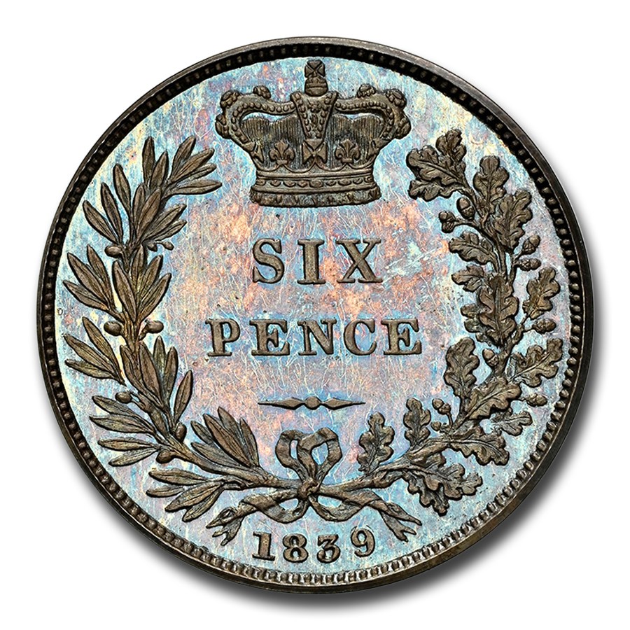 1839 Great Britain Silver Sixpence Victoria PF-67 Cameo NGC