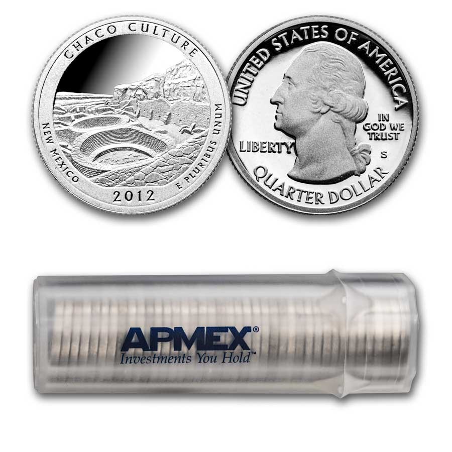 2012-S ATB Quarter Chaco Culture 40-Coin Proof Roll (Silver)