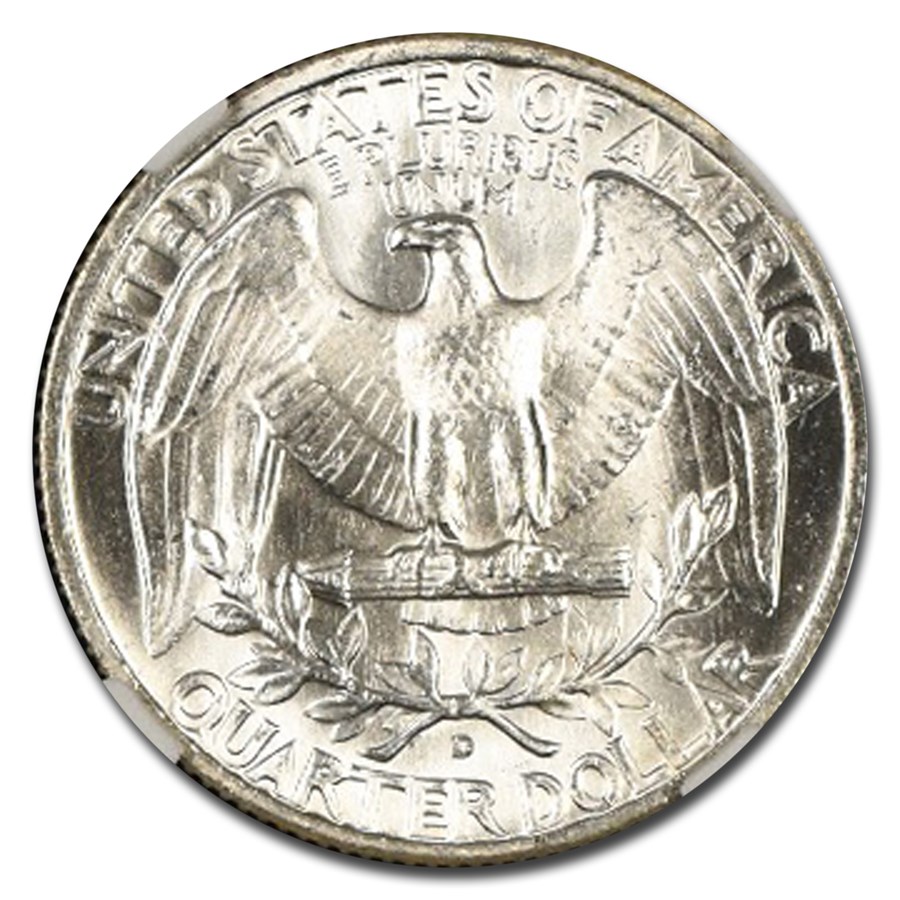 1964-D Washington Quarter MS-63 NGC (Type C Rev, FS-901, Fivaz)