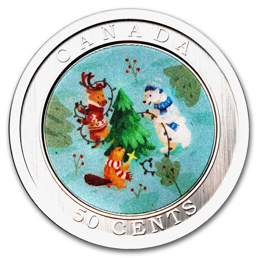 2024 Canada 50-Cent Lenticular Trimming the Holiday Tree
