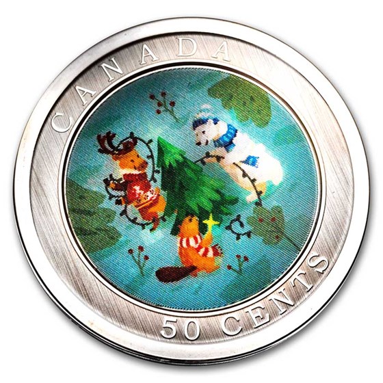 2024 Canada 50-Cent Lenticular Trimming the Holiday Tree