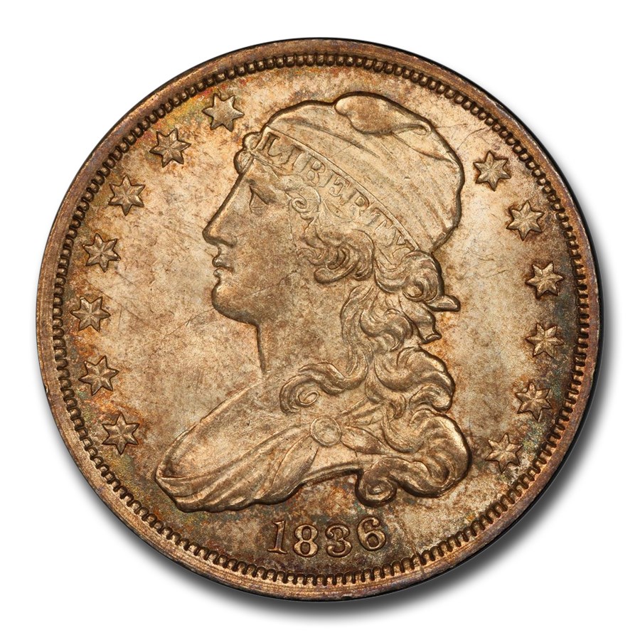 1836 Capped Bust Quarter MS-65 PCGS CAC
