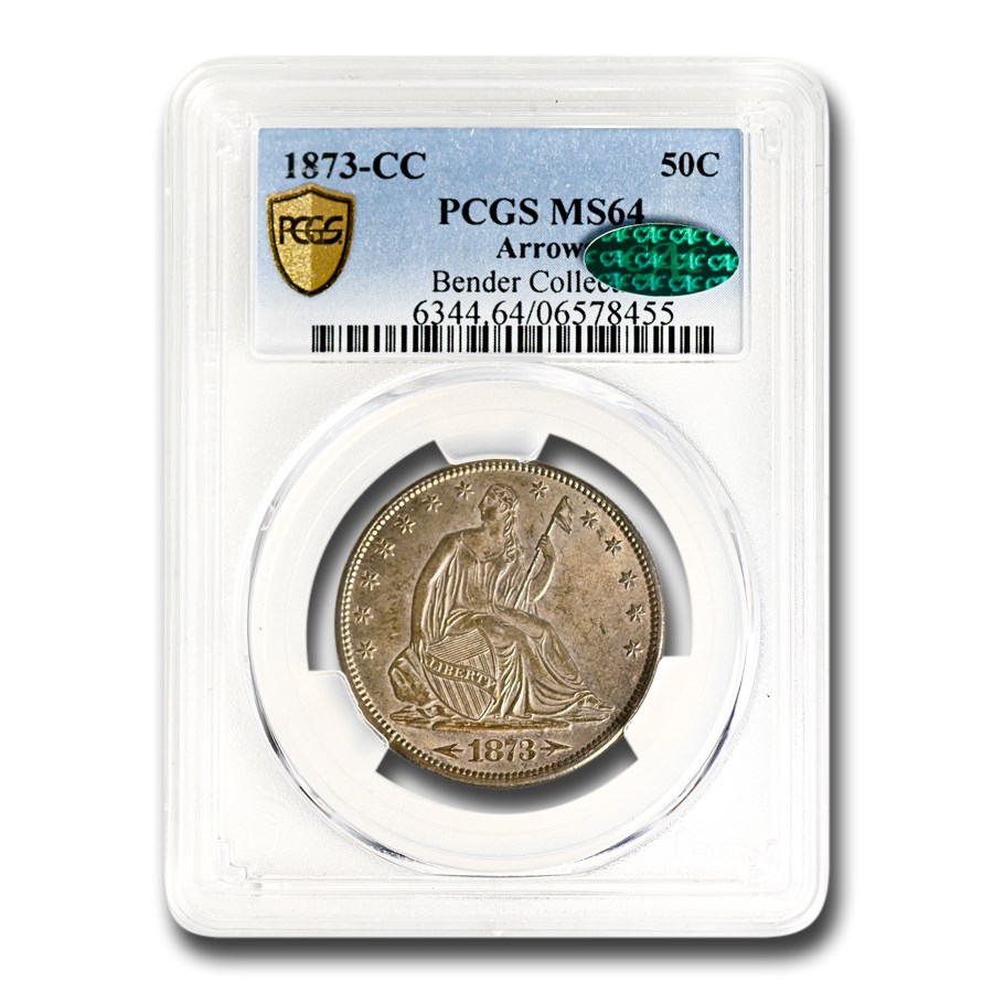 1873-CC Liberty Seated Half Dollar MS-64 PCGS CAC (Arrows)