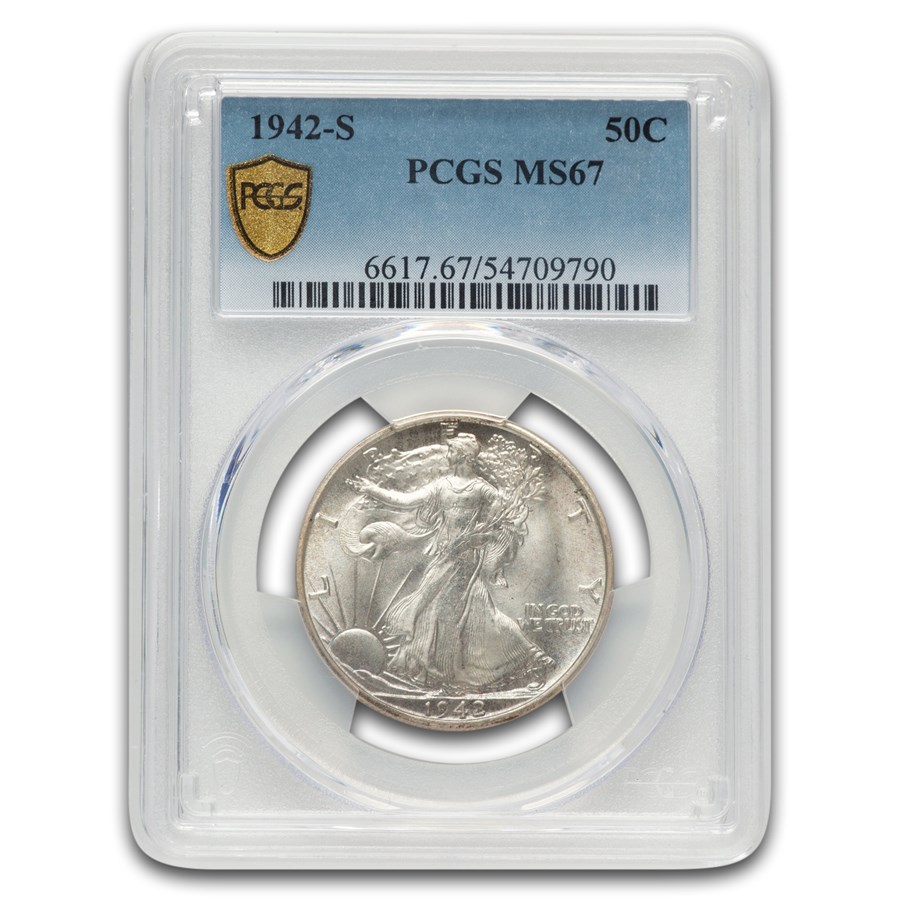 1942-S Walking Liberty Half Dollar MS-67 PCGS