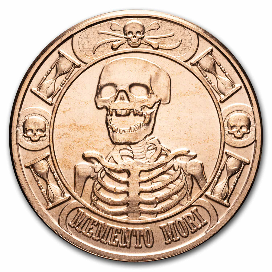 1 oz Copper Round - Memento Mori
