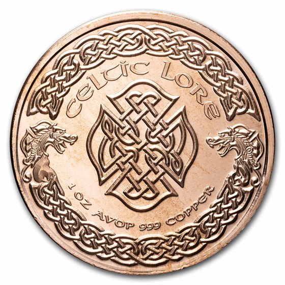 1 oz Copper Round - Celtic Lore: Cernunnos
