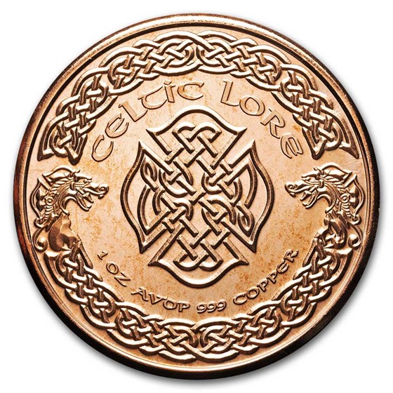 1 oz Copper Round - Celtic Lore: Merlin