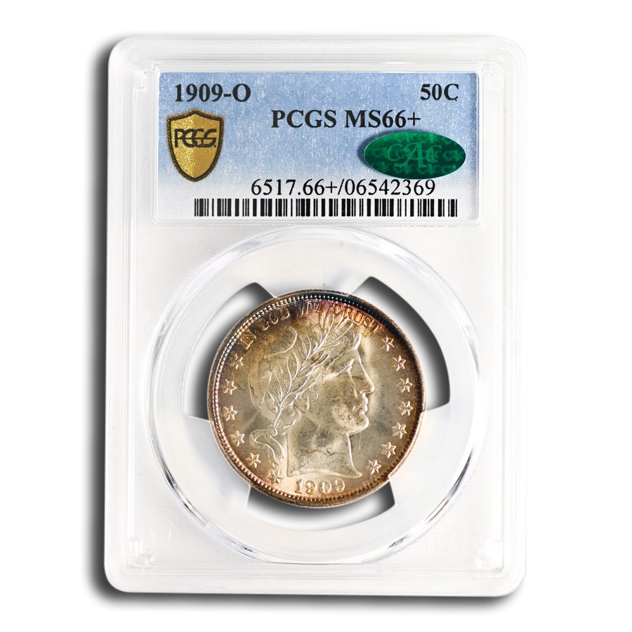 1909-O Barber Half Dollar MS-66+ PCGS CAC 1909-O Barber Half Dollar MS-66+ PCGS CAC