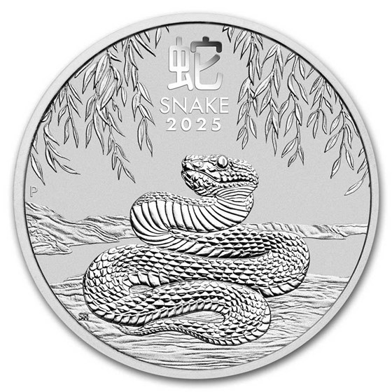 2025 AUS 1 oz Silver Lunar Snake MS-70 PCGS (FS, Red Label)