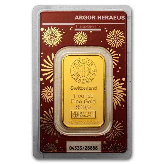 2024 1 oz Gold Bar - Argor-Heraeus Year of the Dragon (Assay)