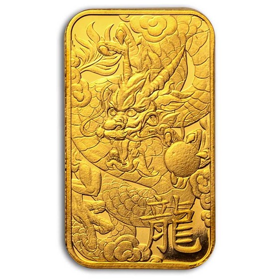 2024 1 oz Gold Bar - Argor-Heraeus Year of the Dragon (Assay)