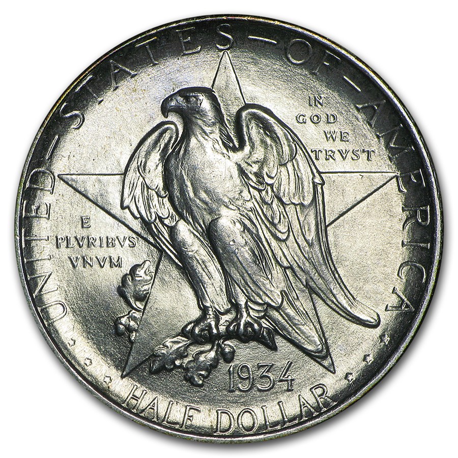 1934 Texas Independence Centennial Half BU