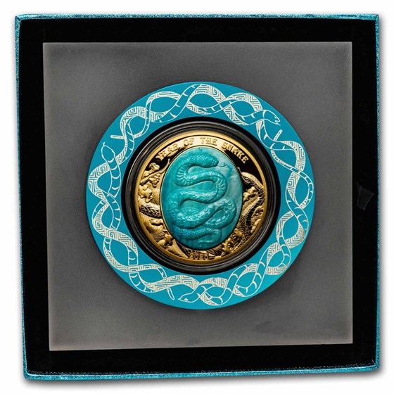 2025 Solomon Isl. 5 oz Gold Mother of Pearl Year of the Snake