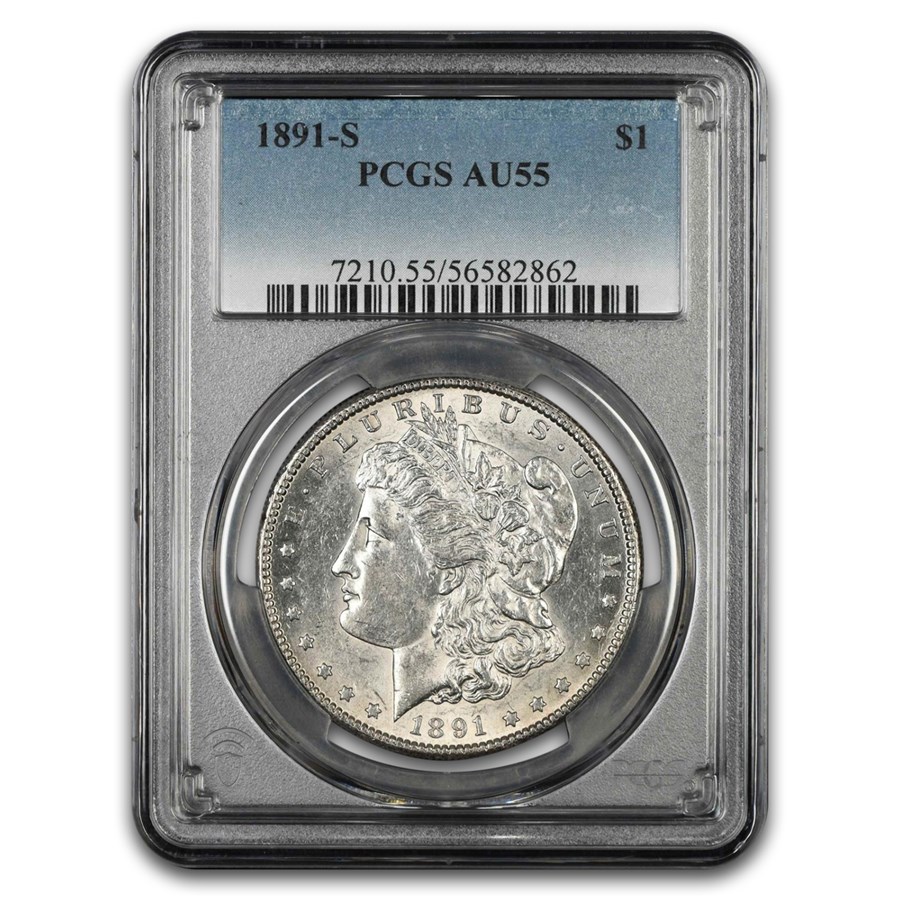 1891-S Morgan Dollar AU-55 PCGS