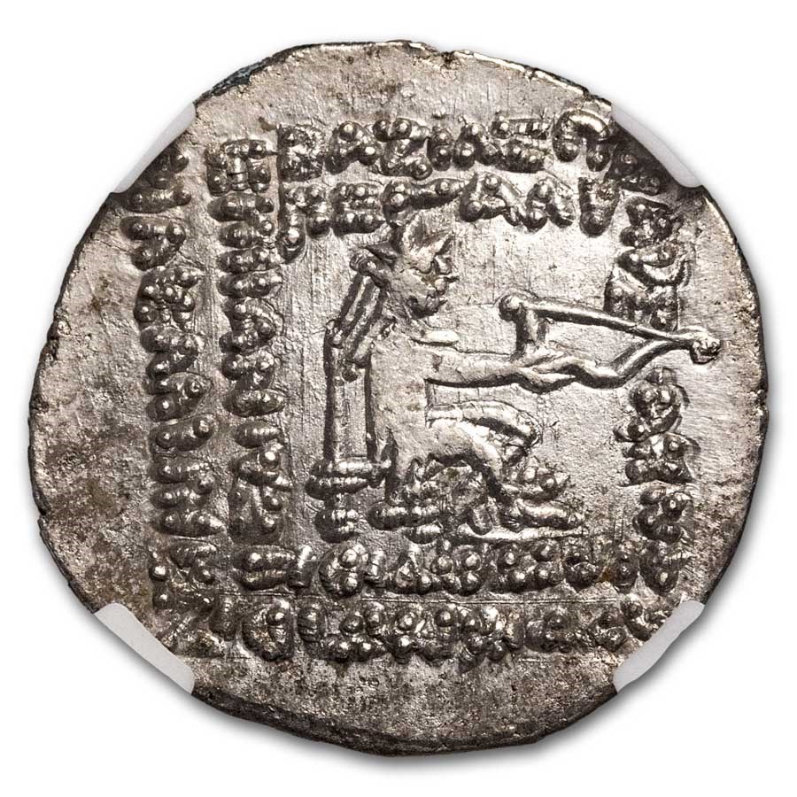 Parthian Empire AR Drachm Mithradates III (87-80 BC) AU NGC
