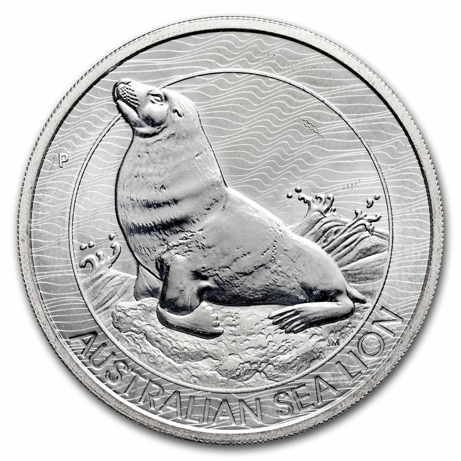 2023 AUS 1.5 oz Silver Australian Sea Lion Coin BU (Spotted)