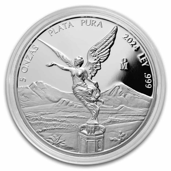2024 Mexico 5 oz Silver Libertad Proof (In Capsule)