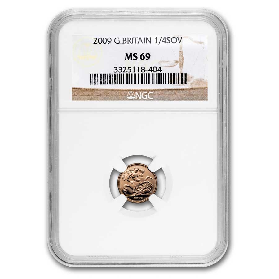 2009 Great Britain Gold 1/4 Sovereign MS-69 NGC