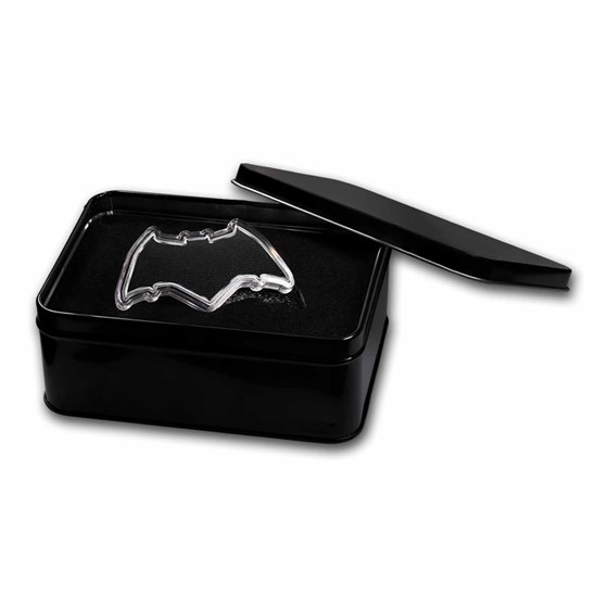 2025 Samoa 1 oz Silver Batman Batarang Colorized Shaped Coin BU