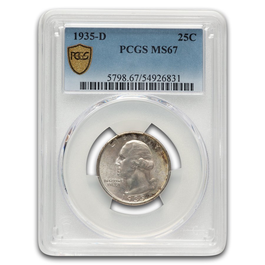 1935-D Washington Quarter MS-67 PCGS
