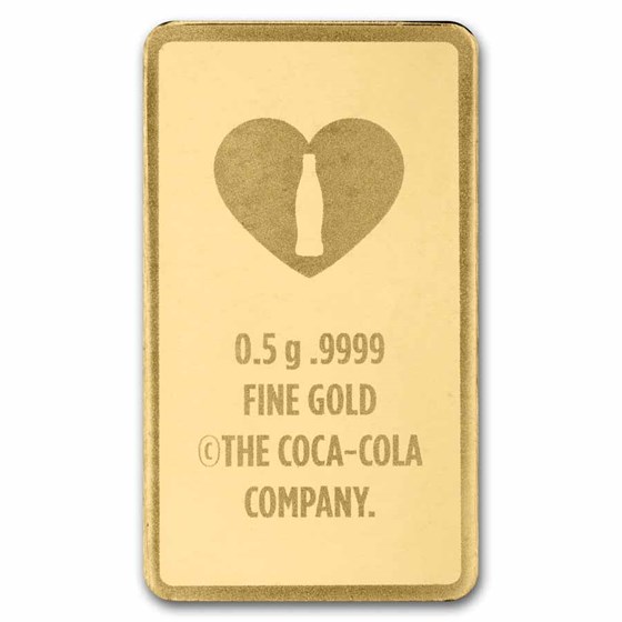 1/2 gram Gold Bar in TEP - Love &amp; Coca-Cola®