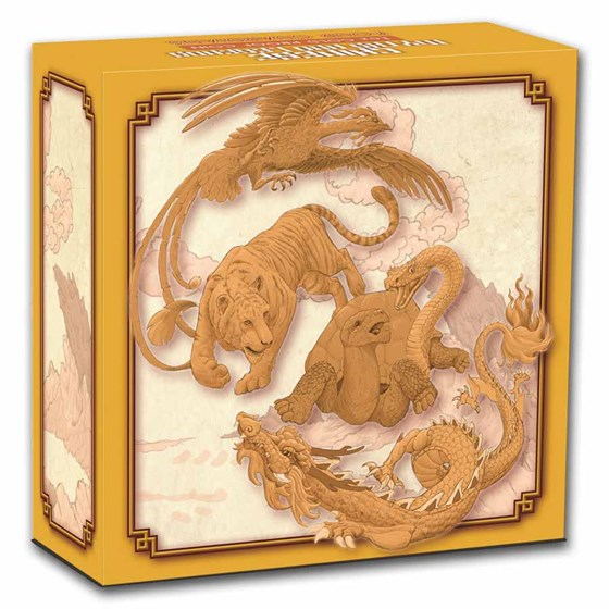 2024 AUS 1 oz Gold Chinese Myths &amp; Legends Four Guardians Proof