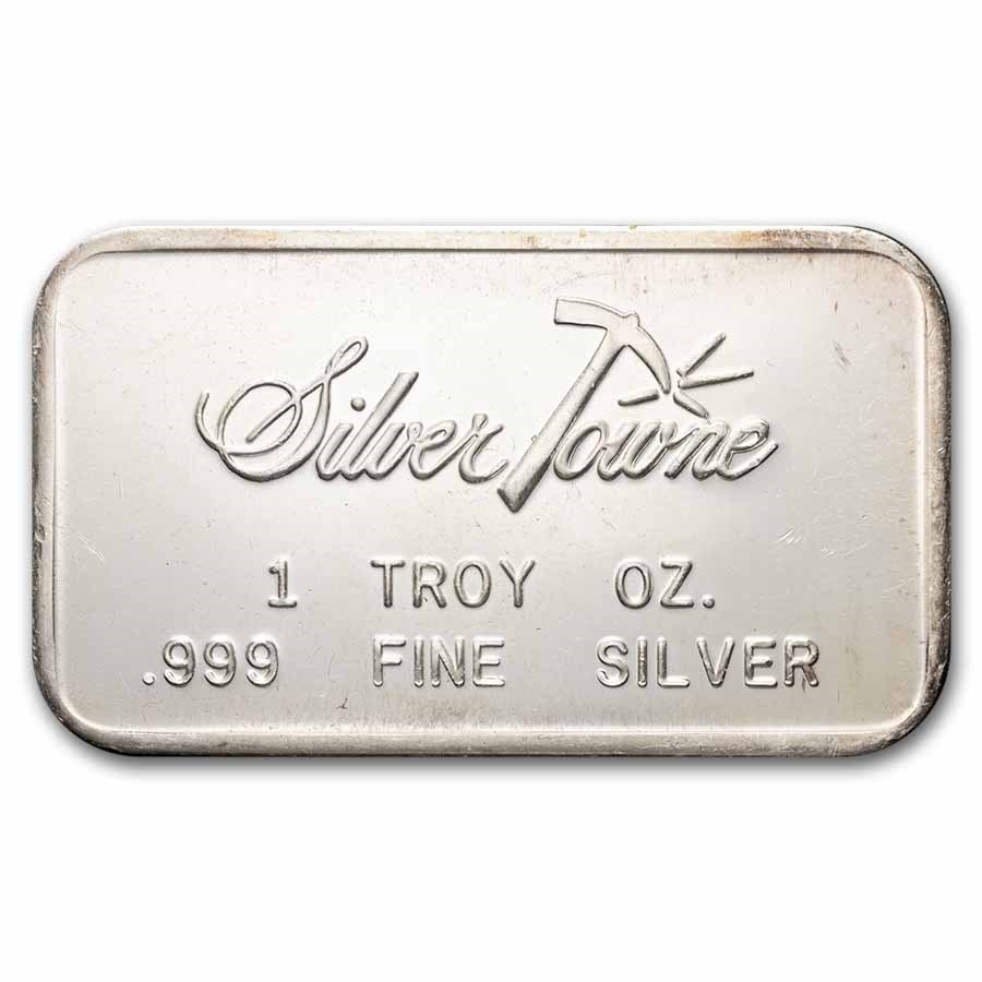 1 oz Silver Bar - Vintage SilverTowne (No Prospector)