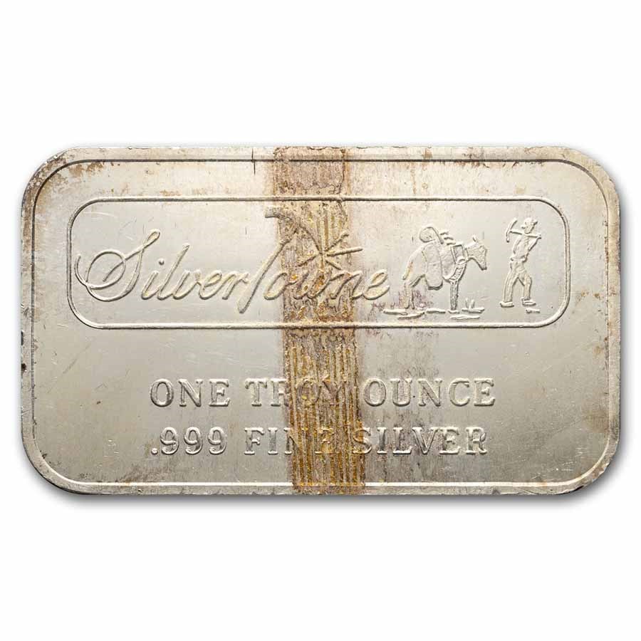 1 oz Silver Bar - Vintage SilverTowne (Random Motif, Scruffy)