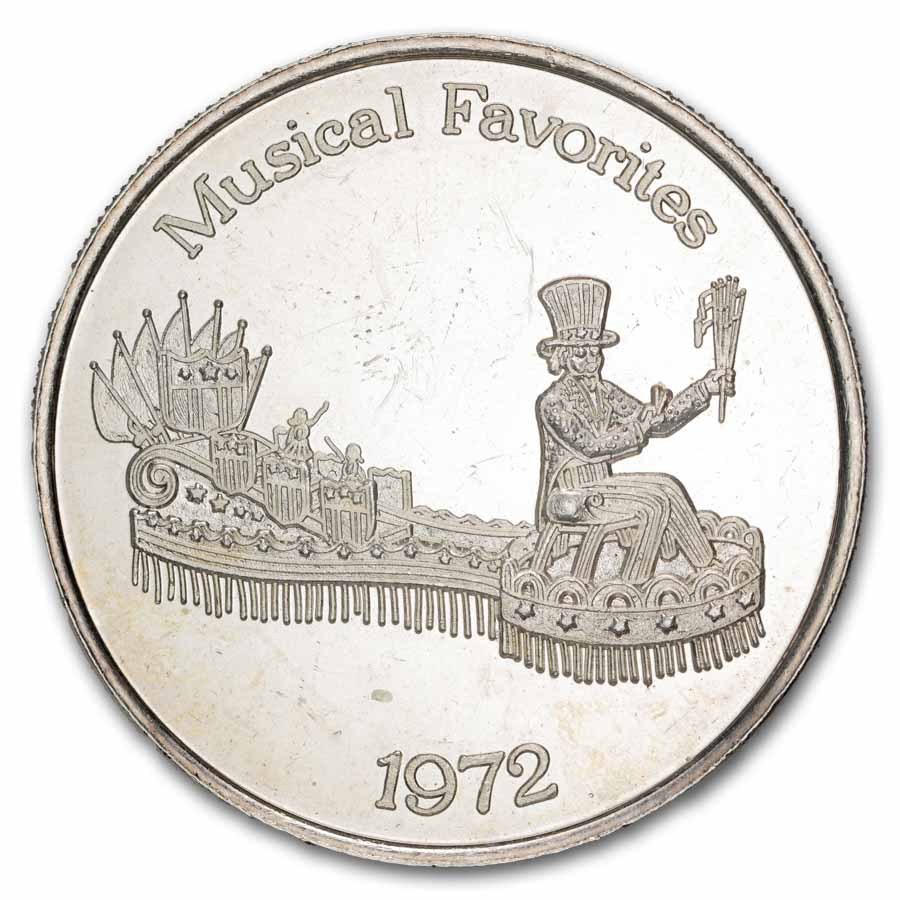 1 oz Silver Round - Vintage 1970's Mardi Gras Doubloon
