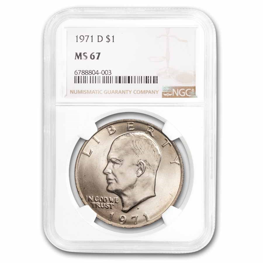 1971-D Clad Eisenhower Dollar MS-67 NGC