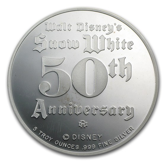 5 oz Silver Round - Walt Disney/The Witch (w/Box &amp; COA)