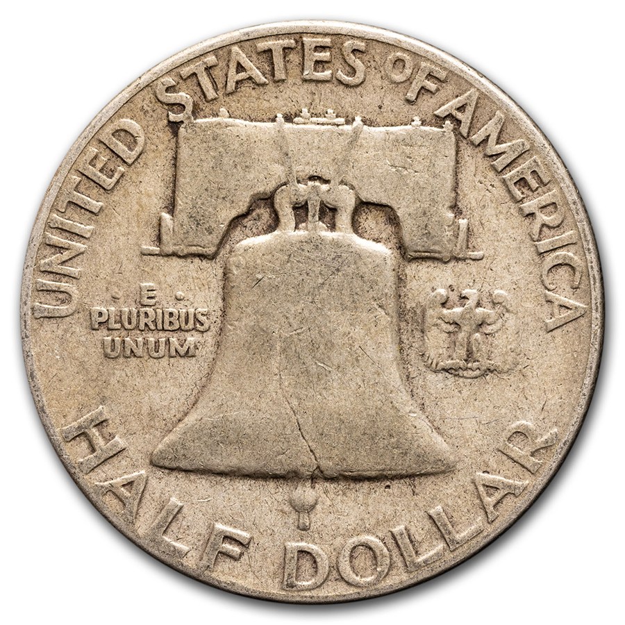 1952 Franklin Half Dollar 20-Coin Roll Avg Circ