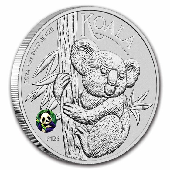 2024 AUS 1 oz Silver Koala Beijing Expo Colorized Panda Privy