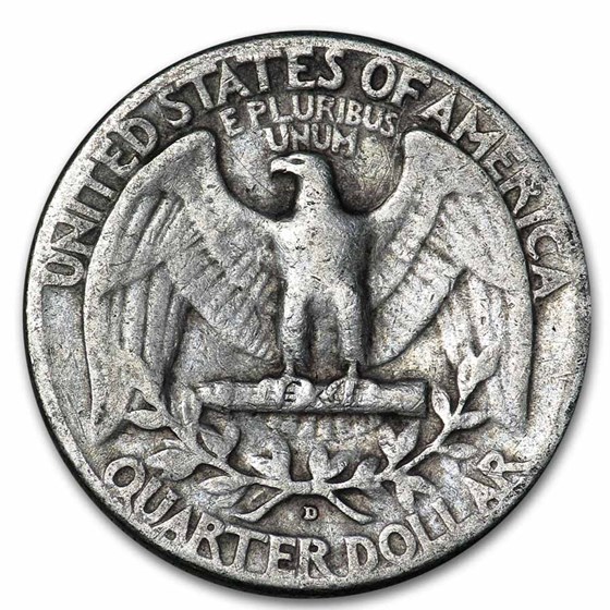 1952-D Washington Quarter 40-Coin Roll Avg Circ