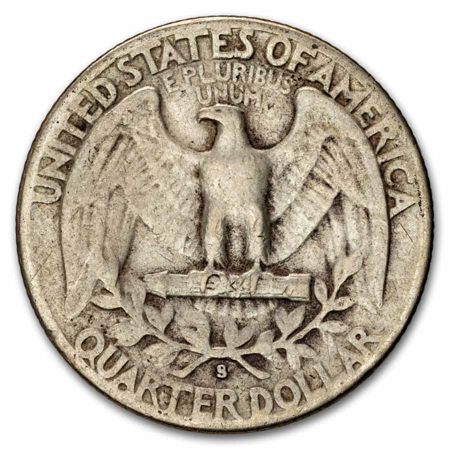 1951-S Washington Quarter 40-Coin Roll Avg Circ