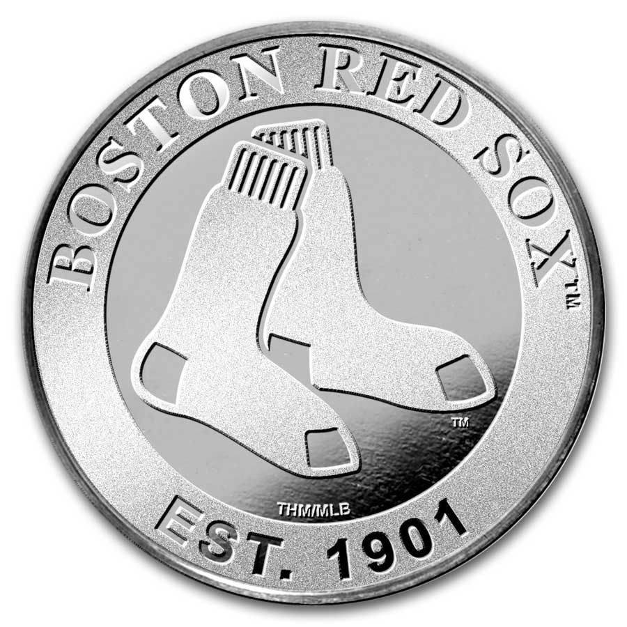 MLB Boston Red Sox 1 oz Silver Round (w/Box) MLB Boston Red Sox 1 oz Silver Round (w/Box)