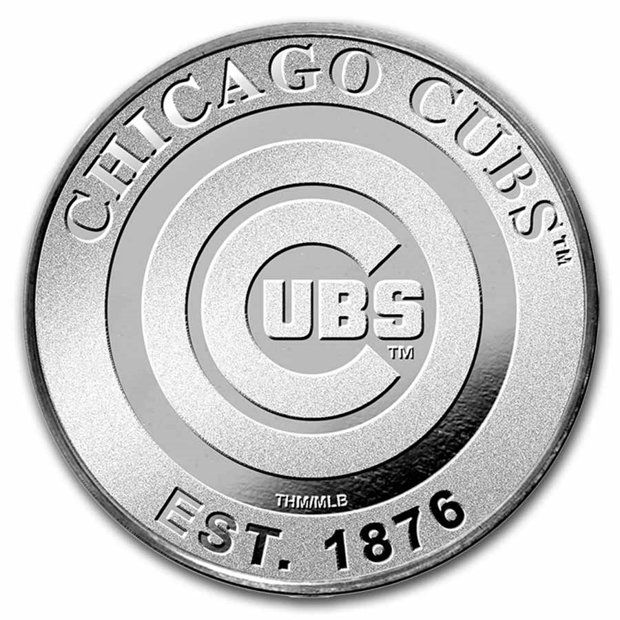 MLB Chicago Cubs 1 oz Silver Round MLB Chicago Cubs 1 oz Silver Round