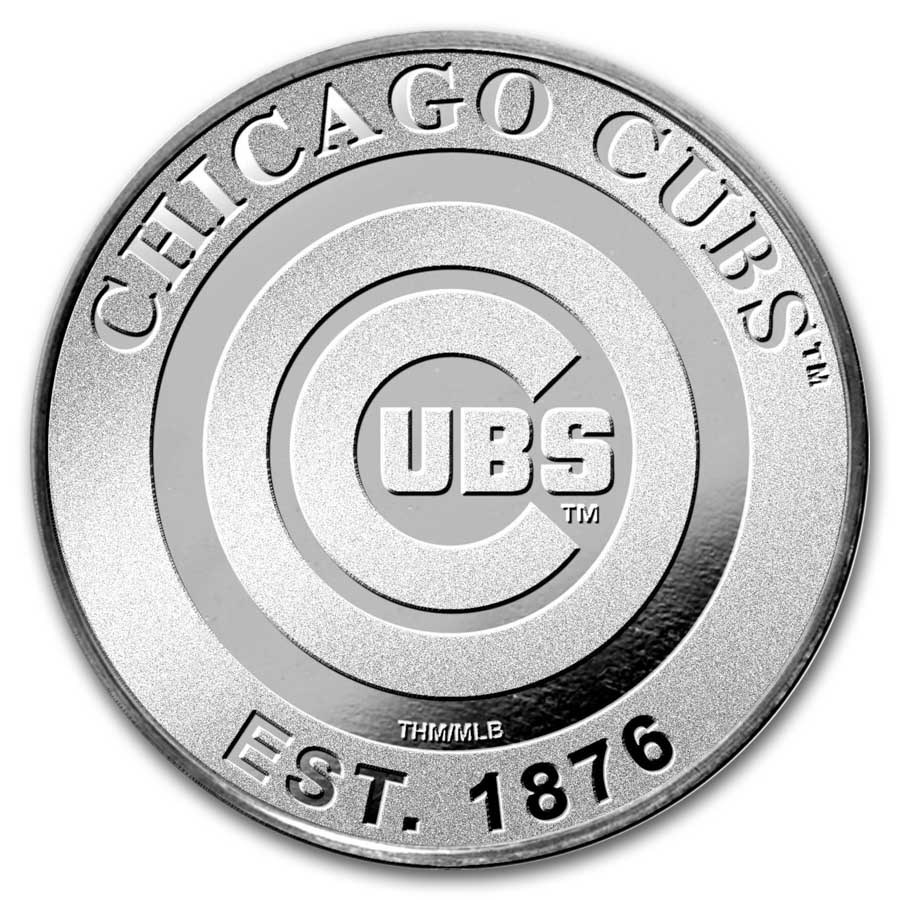 MLB Chicago Cubs 1 oz Silver Round (w/Box) MLB Chicago Cubs 1 oz Silver Round (w/Box)