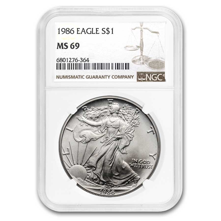 1986-2024 40-Coin Silver Eagle Set MS-69 NGC (w/NGC Boxes)