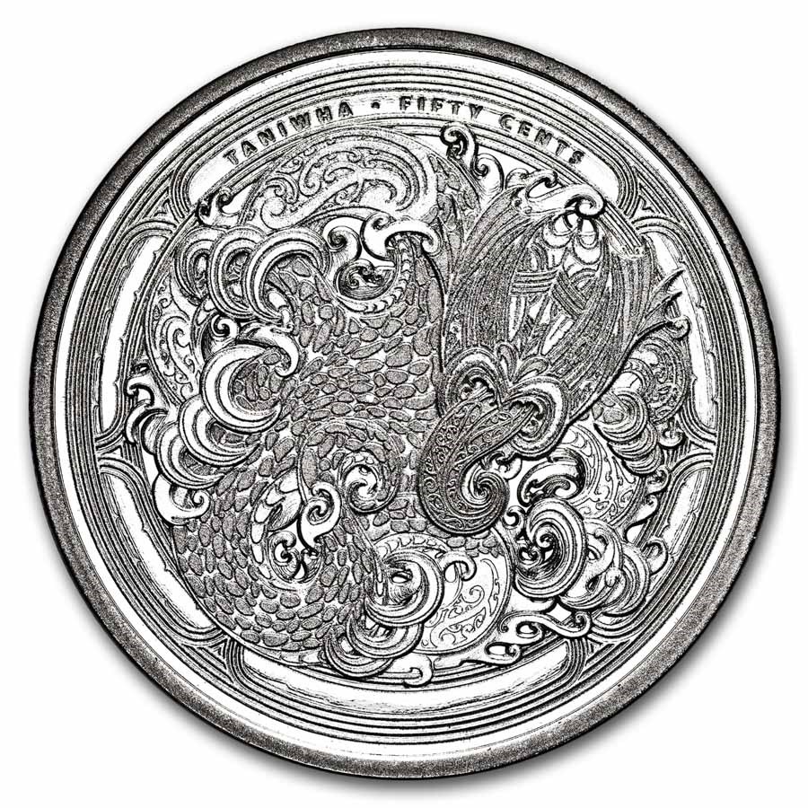 2025 New Zealand 1 oz Silver Dwelling Taniwha: Water BU