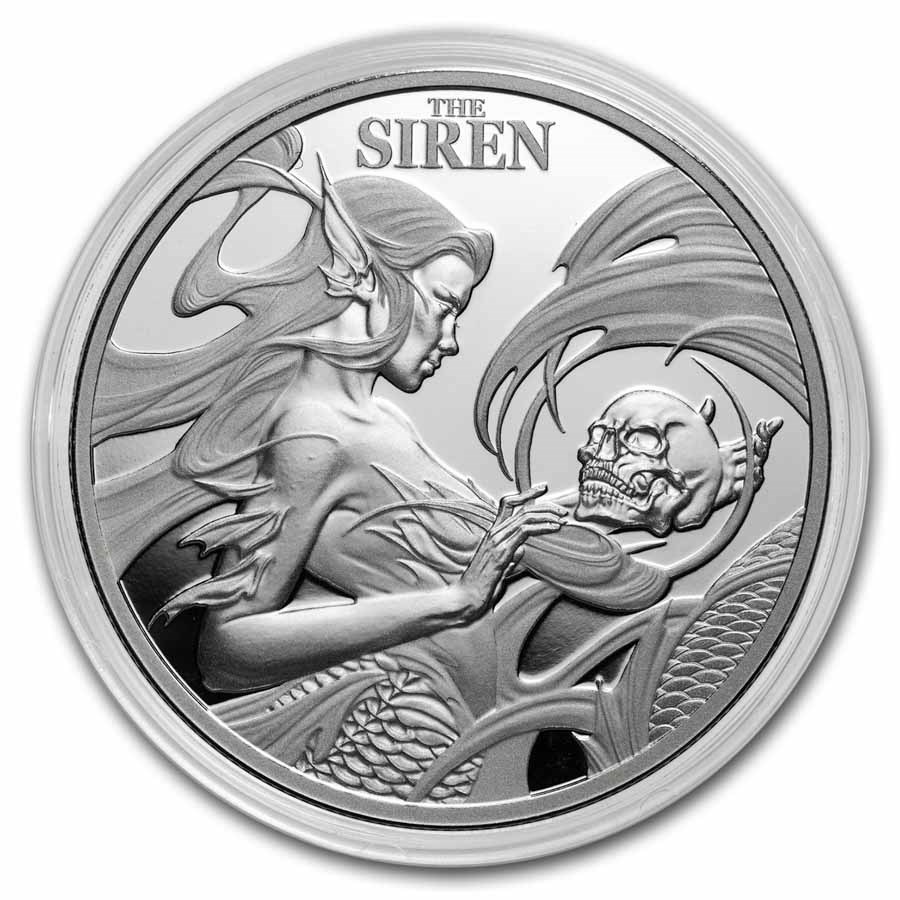 2025 Niue 1 oz Silver Mythical Creatures; The Siren BU