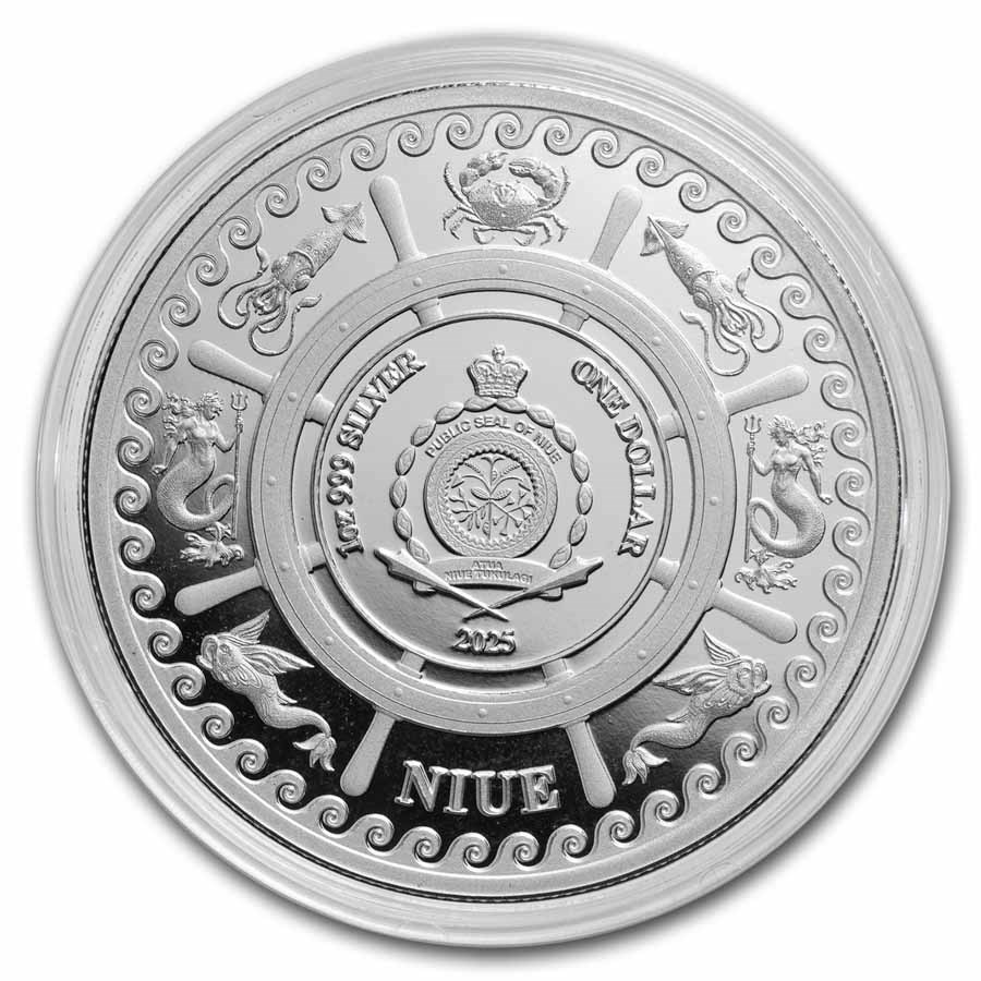 2025 Niue 1 oz Silver Mythical Creatures; The Siren BU