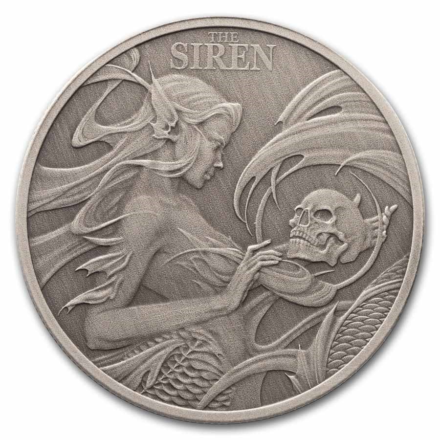 2025 Niue 1 oz Silver Antique Mythical Creatures; The Siren