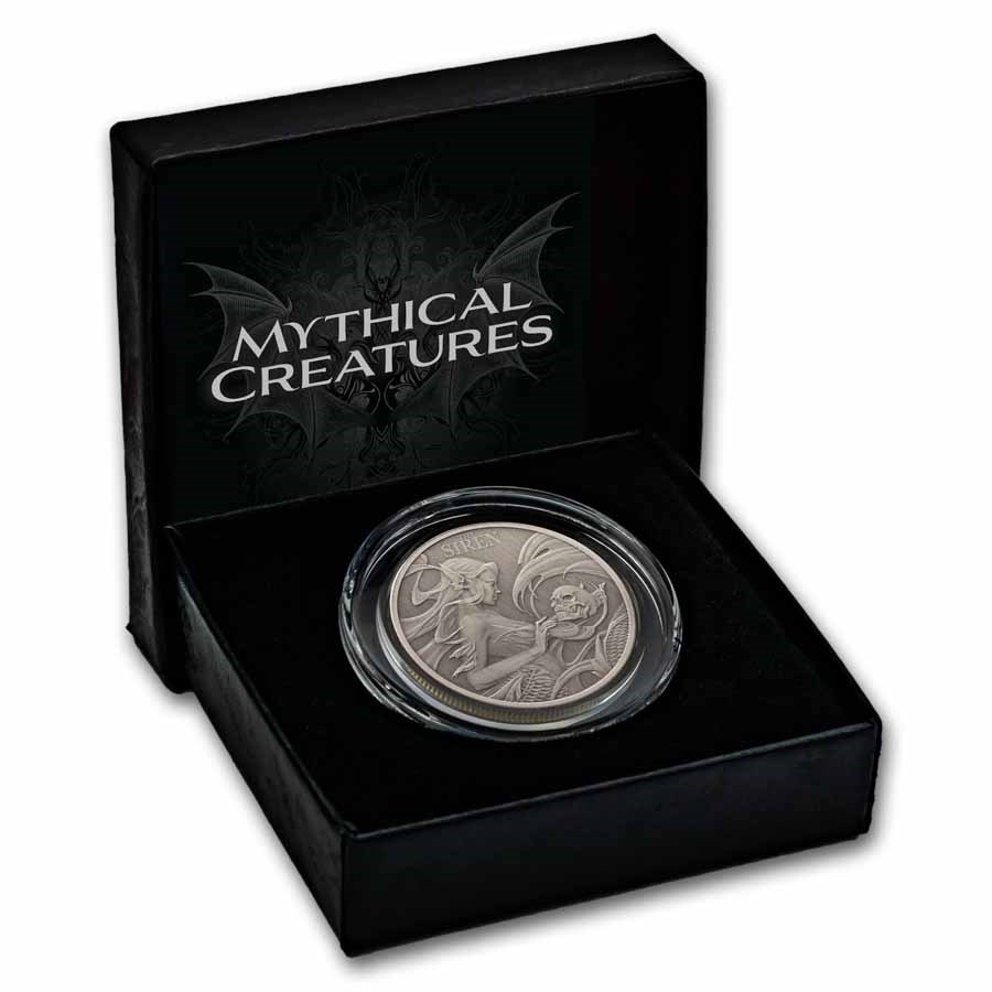 2025 Niue 1 oz Silver Antique Mythical Creatures; The Siren