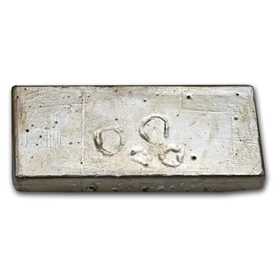 20 oz Silver Bar - Engelhard (Cast, Poured, Bull Logo)