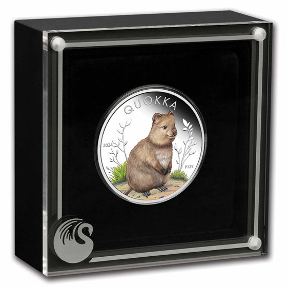 2024-P Australia 1 oz Silver Colorized Quokka Proof