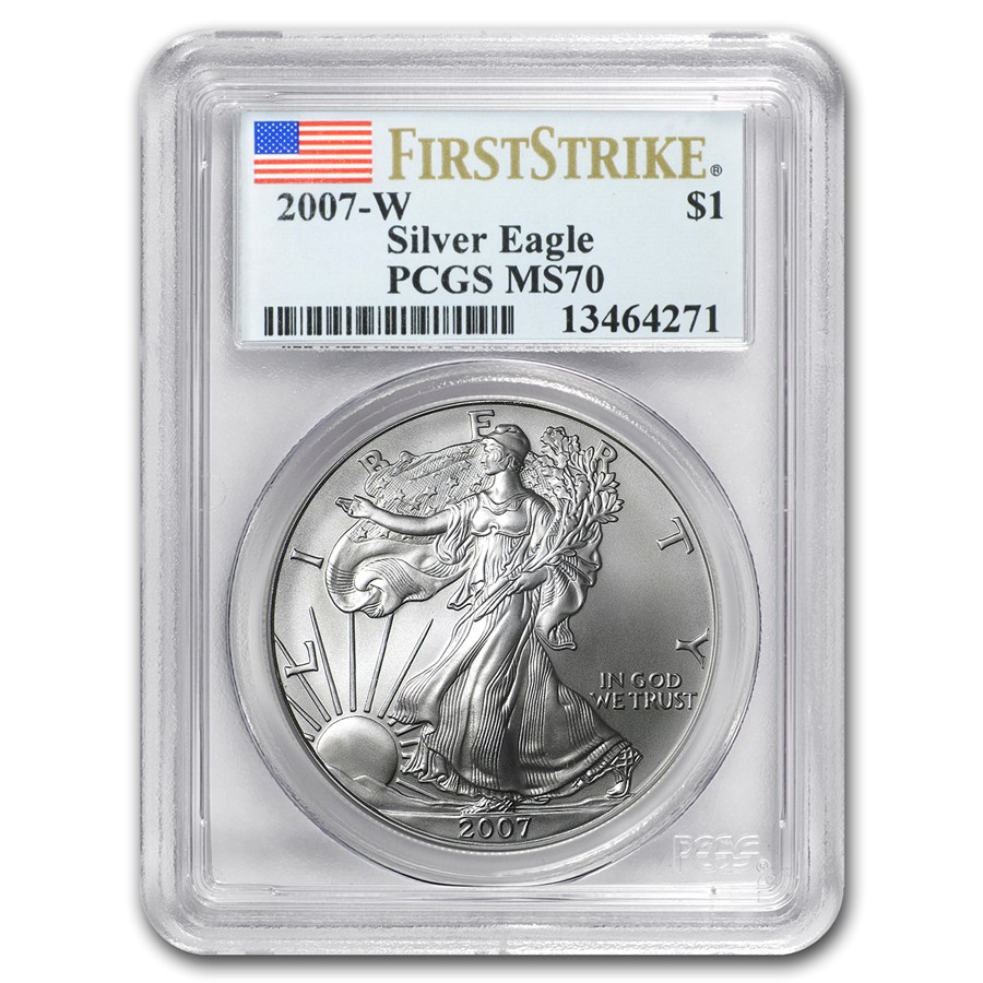 2007-W Burnished American Silver Eagle SP/MS-70 PCGS (FS)