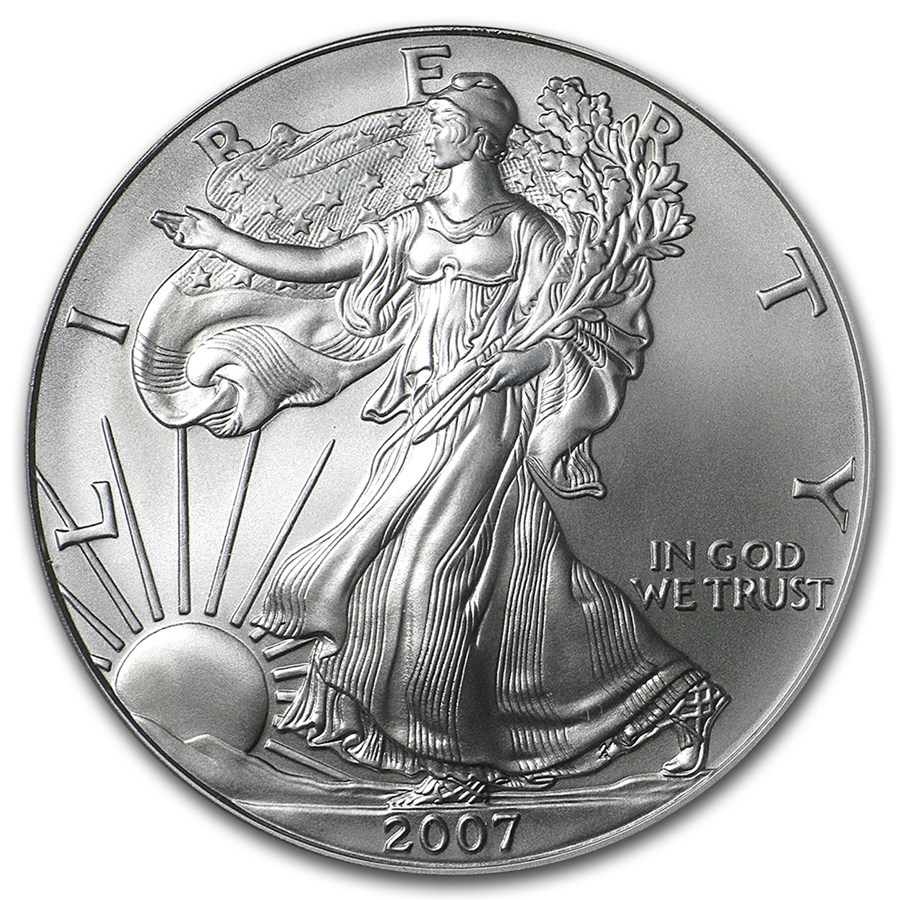 2007-W Burnished American Silver Eagle SP/MS-70 PCGS (FS)
