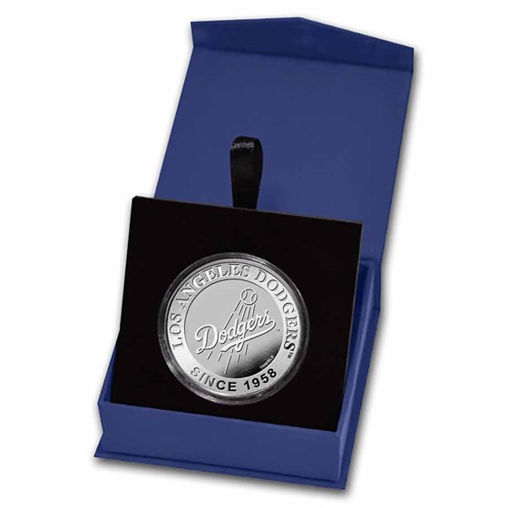 MLB Los Angeles Dodgers 1 oz Silver Round (w/Box)