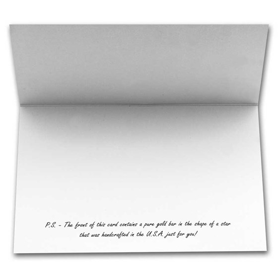 100 mg Gold in Greeting Card - Merry Christmas Nativity